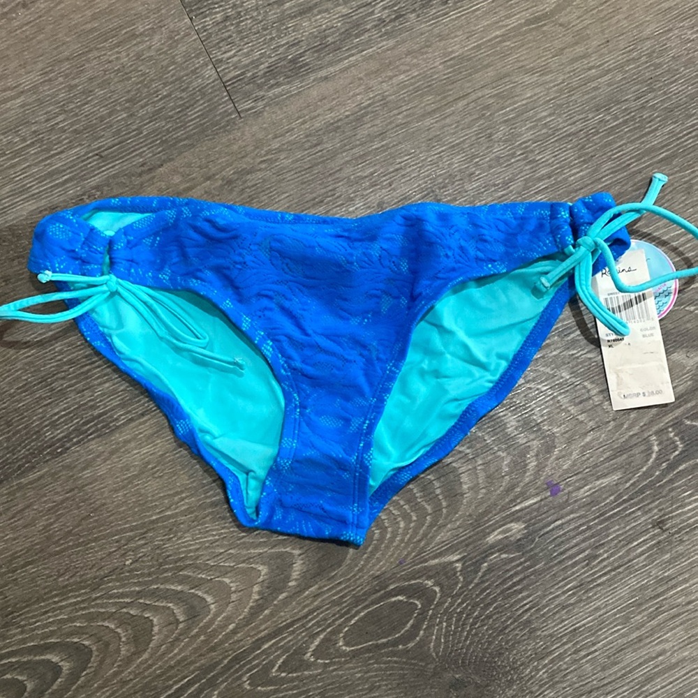 Raisins Sweet Pea Bikini Bottoms Swimsuit Separates Blue XL NEW 4/25